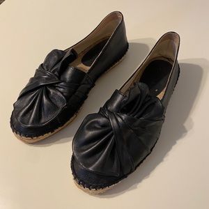 Patricia Green Espadrille leather bow flats 37